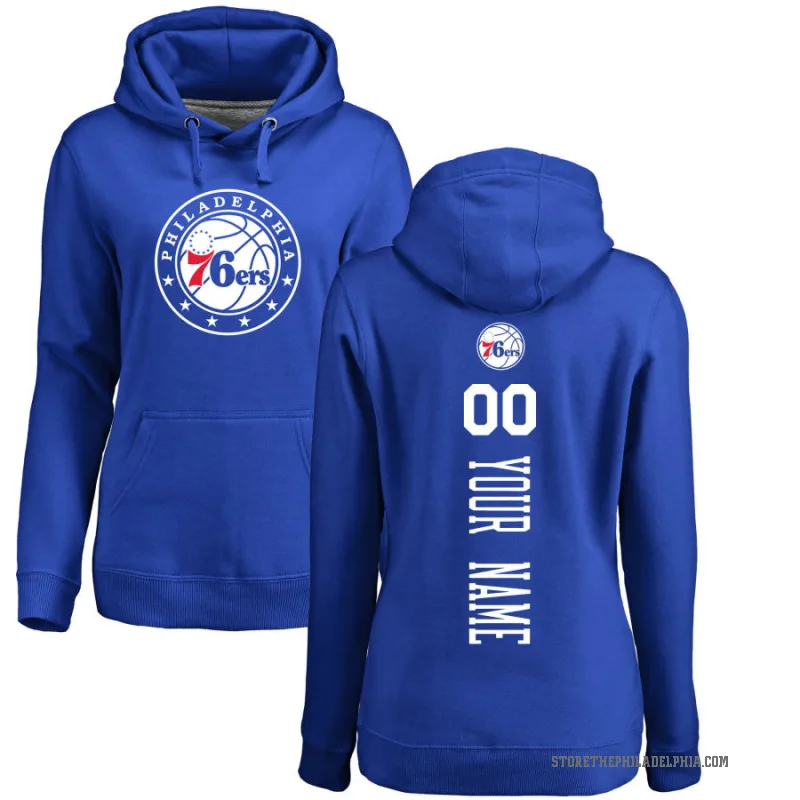 Custom Women's Royal Philadelphia 76ers Branded Backer Pullover Hoodie