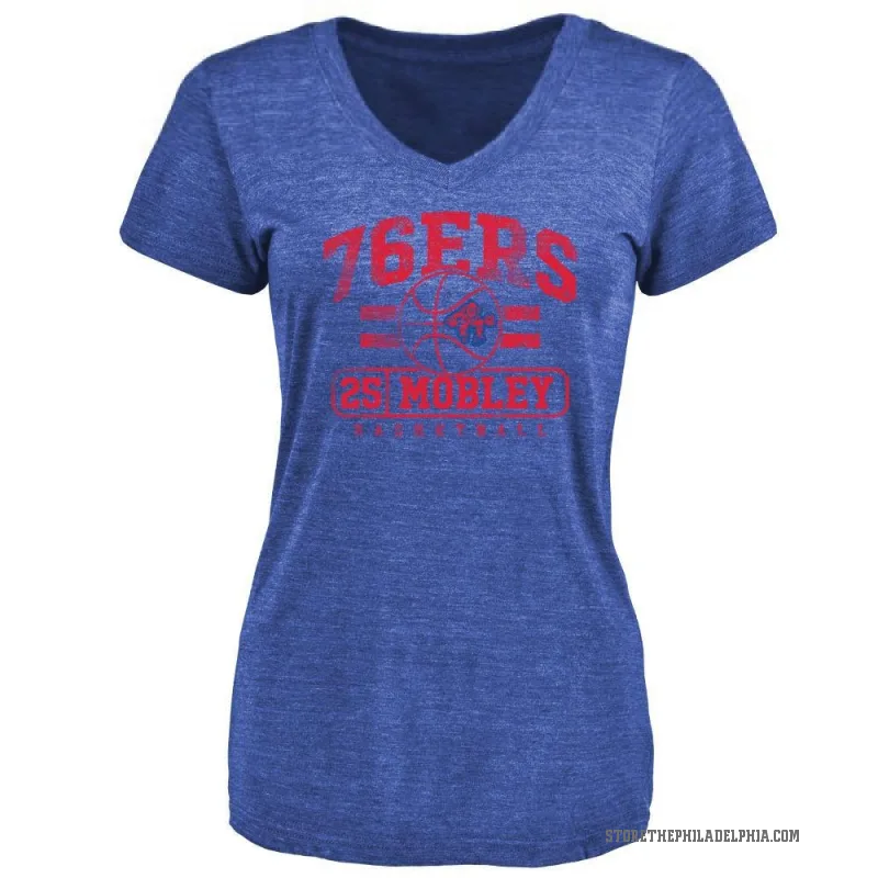 Isaiah Mobley Women's Royal Philadelphia 76ers Baseline T-Shirt