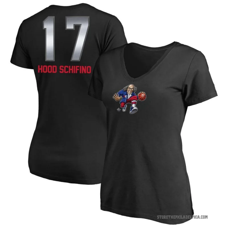 Jalen Hood-Schifino Women's Black Philadelphia 76ers Midnight Mascot T-Shirt