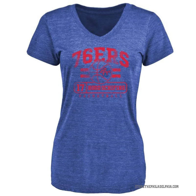 Jalen Hood-Schifino Women's Royal Philadelphia 76ers Baseline T-Shirt