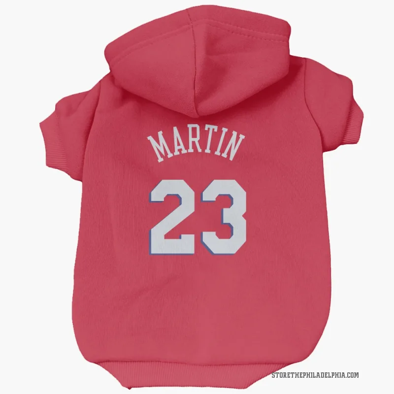 Tyrese Martin  Red Philadelphia 76ers  Cat & Dog Pet Hoodie