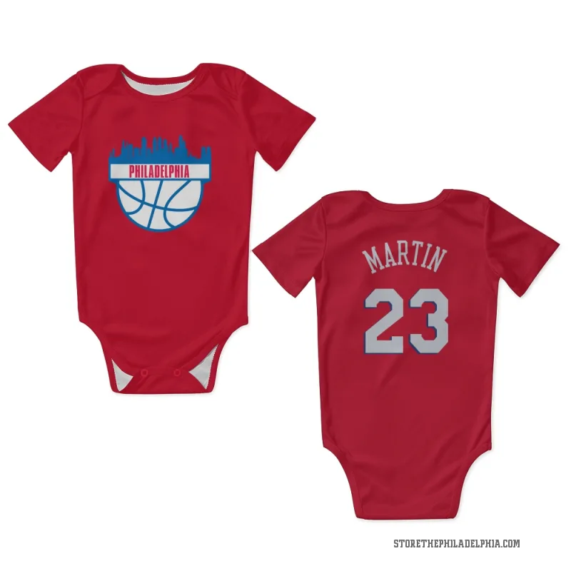 Tyrese Martin  Red Philadelphia 76ers  Newborn & Infant Bodysuit