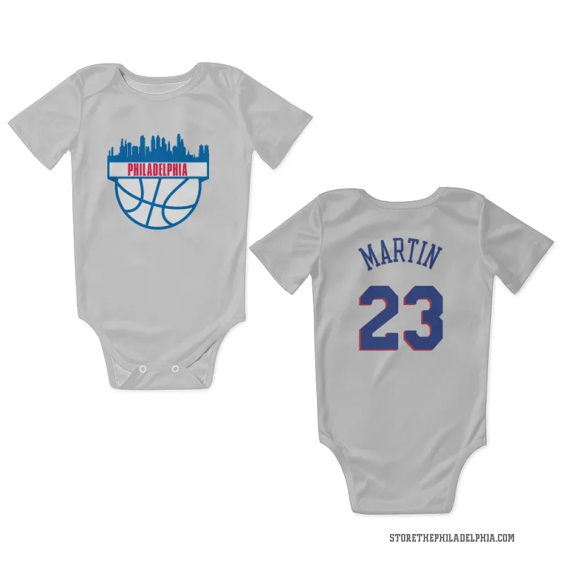 Tyrese Martin  White Philadelphia 76ers  Newborn & Infant Bodysuit
