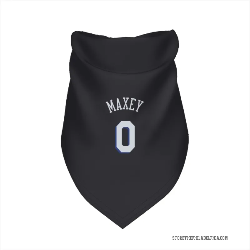 Tyrese Maxey  Black Philadelphia 76ers  Cat & Dog Pet Bandana