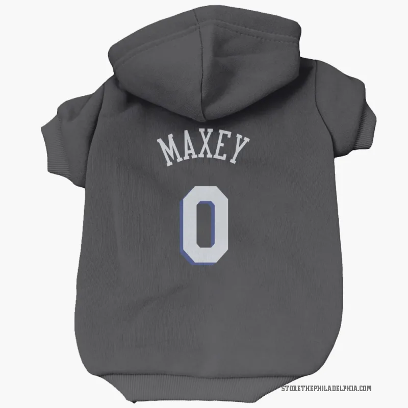 Tyrese Maxey  Black Philadelphia 76ers  Cat & Dog Pet Hoodie