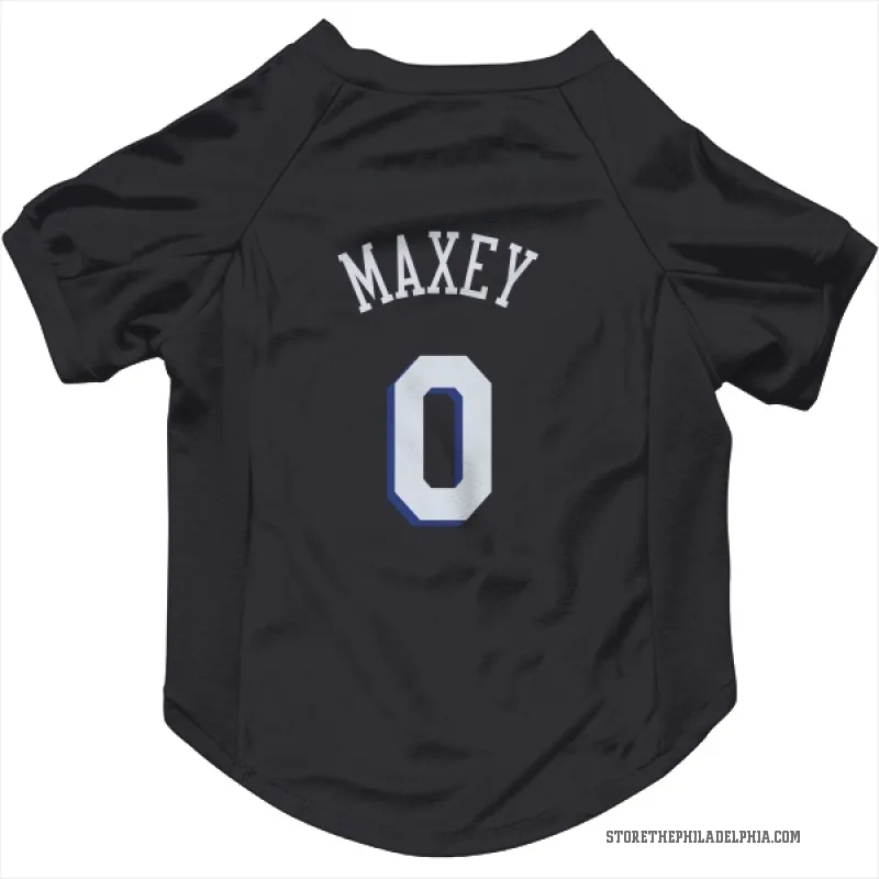 Tyrese Maxey  Black Philadelphia 76ers  Cat & Dog Pet Jersey