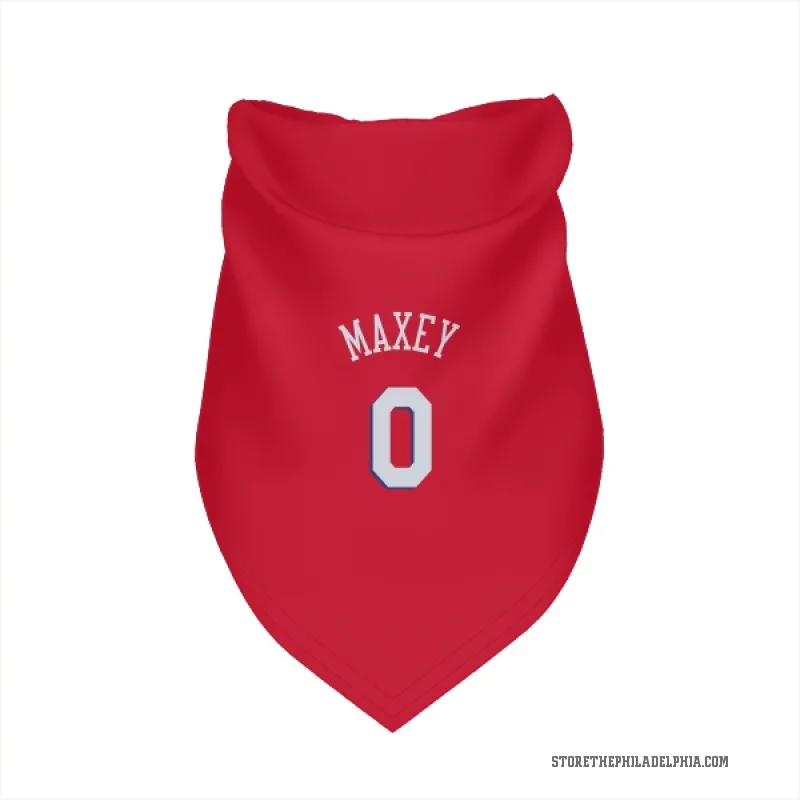 Tyrese Maxey  Red Philadelphia 76ers  Cat & Dog Pet Bandana